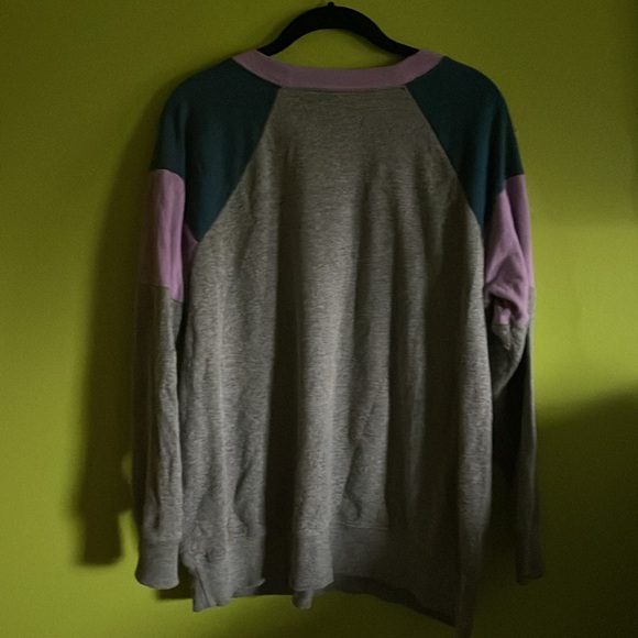 Torrid Color Block Long Sleeve Sweatshirt Torrid Size 0 12/L - Picture 2 of 3